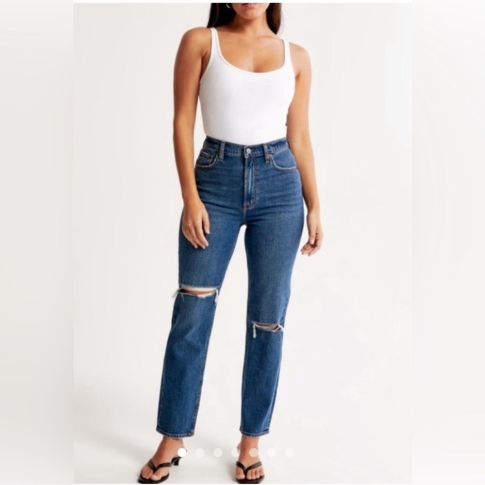 Abercrombie & Fitch Women's High Rise Jeans - Blue